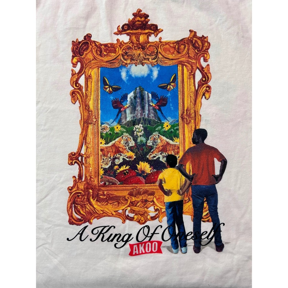 AKOO Masterpiece Graphic T-Shirt White 4XL‎ A King Of Oneself Priceless Work Art